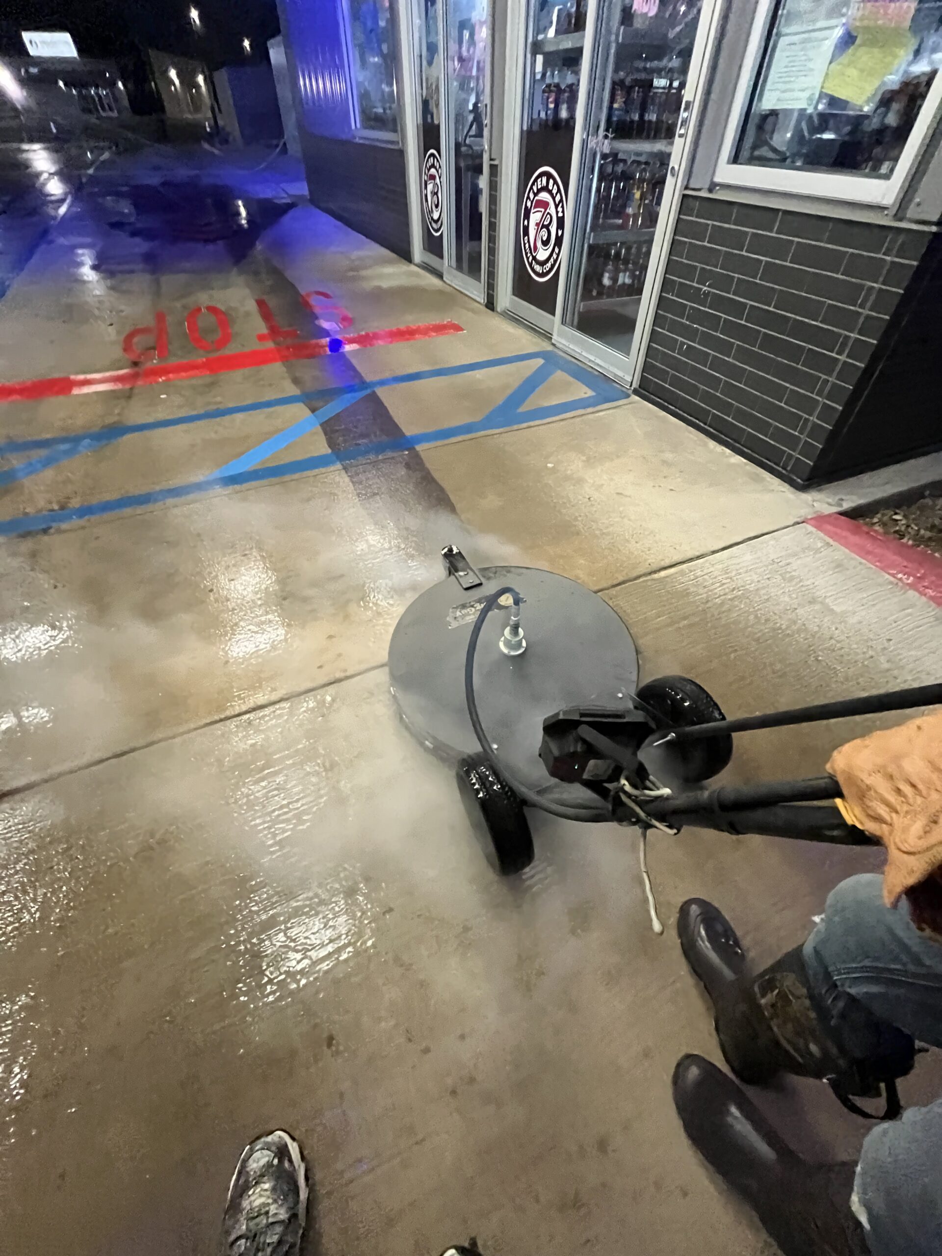 7 brew coffee pressure washing commercial in Waco, Tx